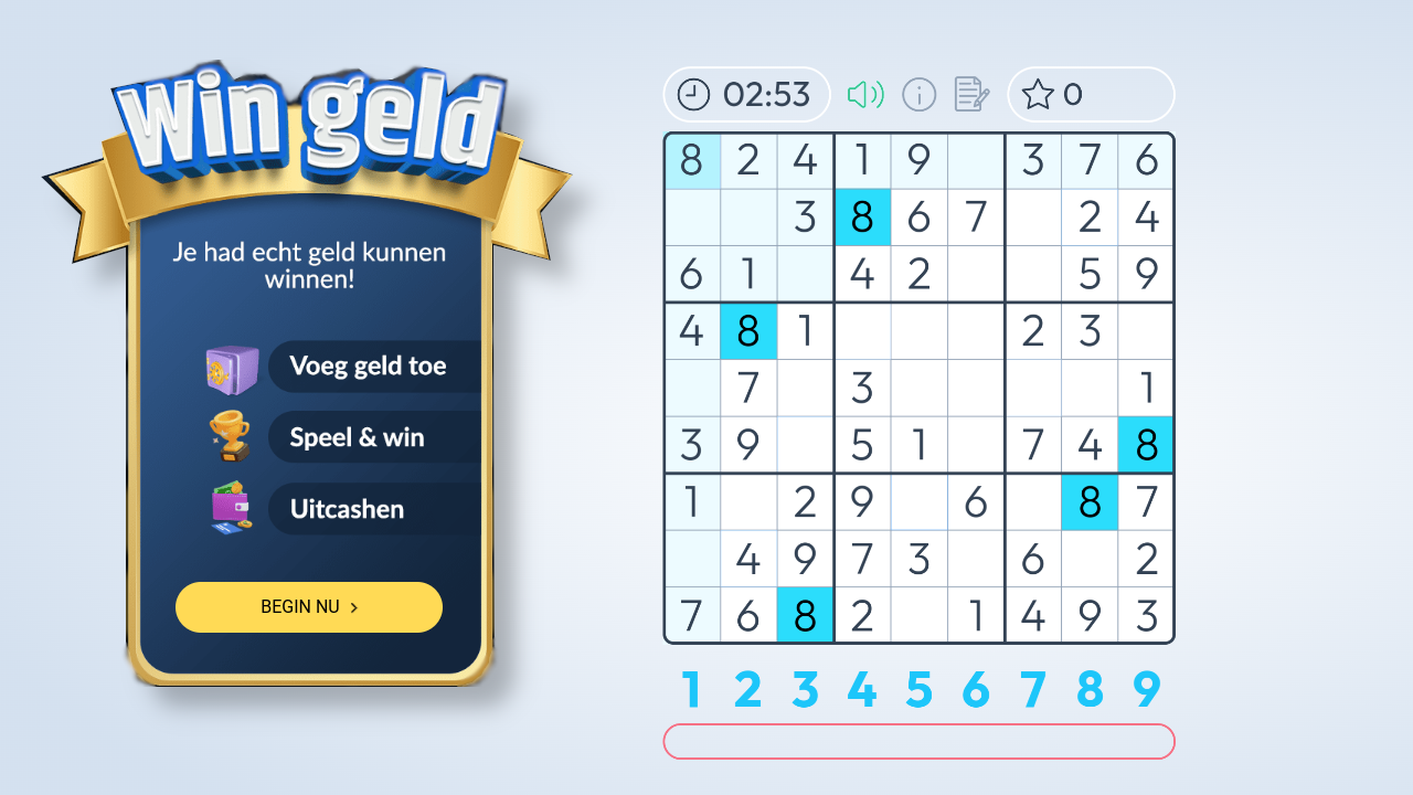 Win geld met Sudoku